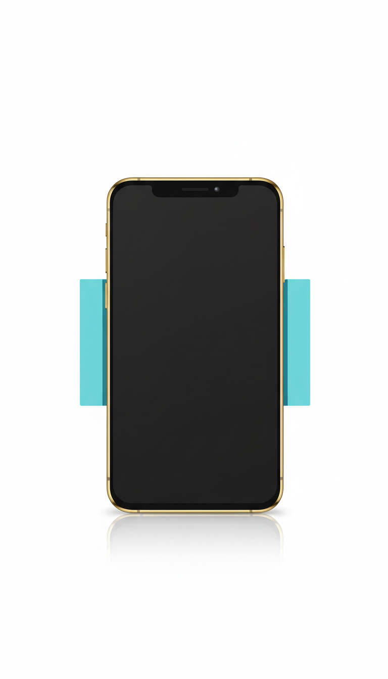 OLED LCD display module with gold accent